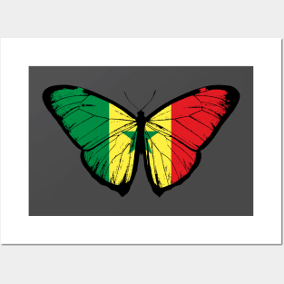 Vintage Senegal Butterfly Moth | Pray For Senegal and Stand with Senegal Posters and Art